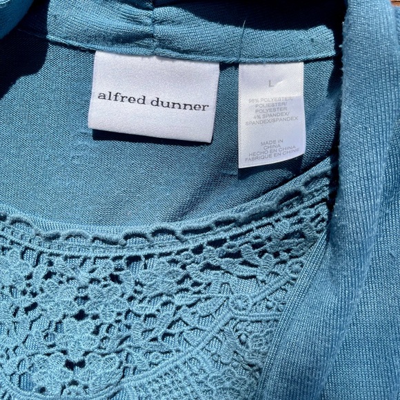 Alfred Dunner Dusty Teal Sweater Size Large - Picture 2 of 2